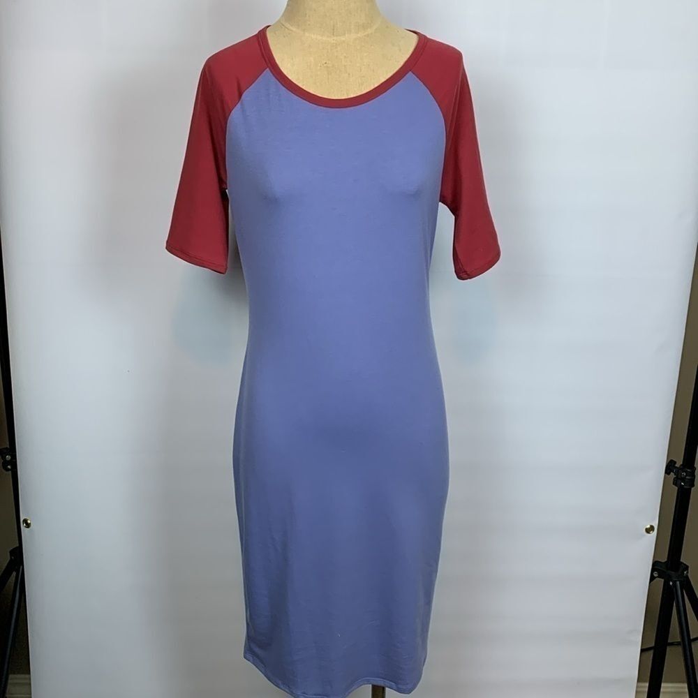 LuLaRoe Julia dress with raglan sleeves, Medium